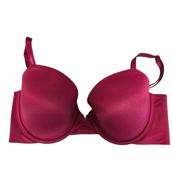 Victoria's secret lined demi red deep v Women's size 36D - Picture 1 of 5